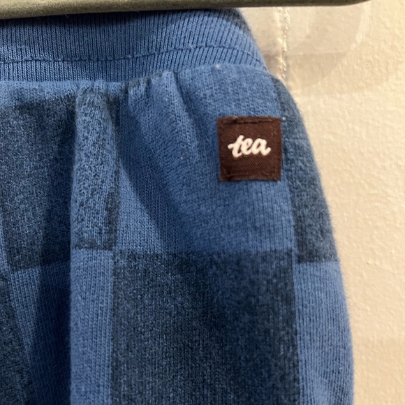 Tea Collection Boys Kids Checkered blue pocket drawstring sweatpants - size  5 - Picture 3 of 3